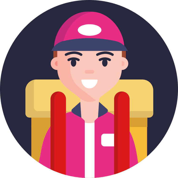 Delivery person with fresh baked goods